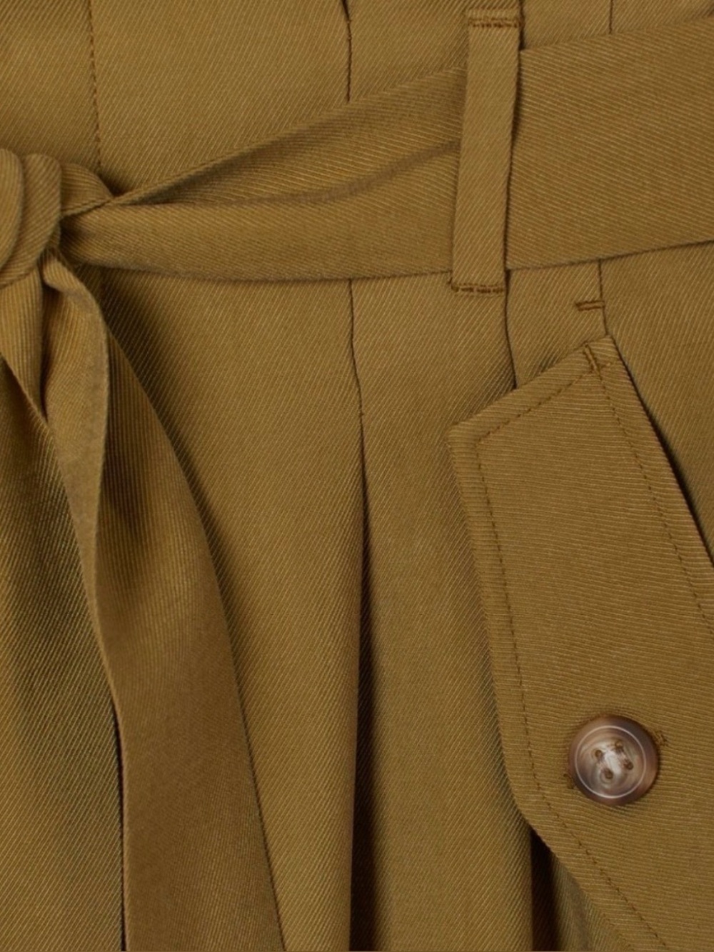 H&M High-Waist Olive Paperbag trousers